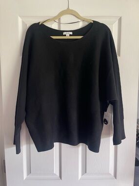Nine West Black Crew Neck Sweater new with tags dolman sleeve plus size 1X